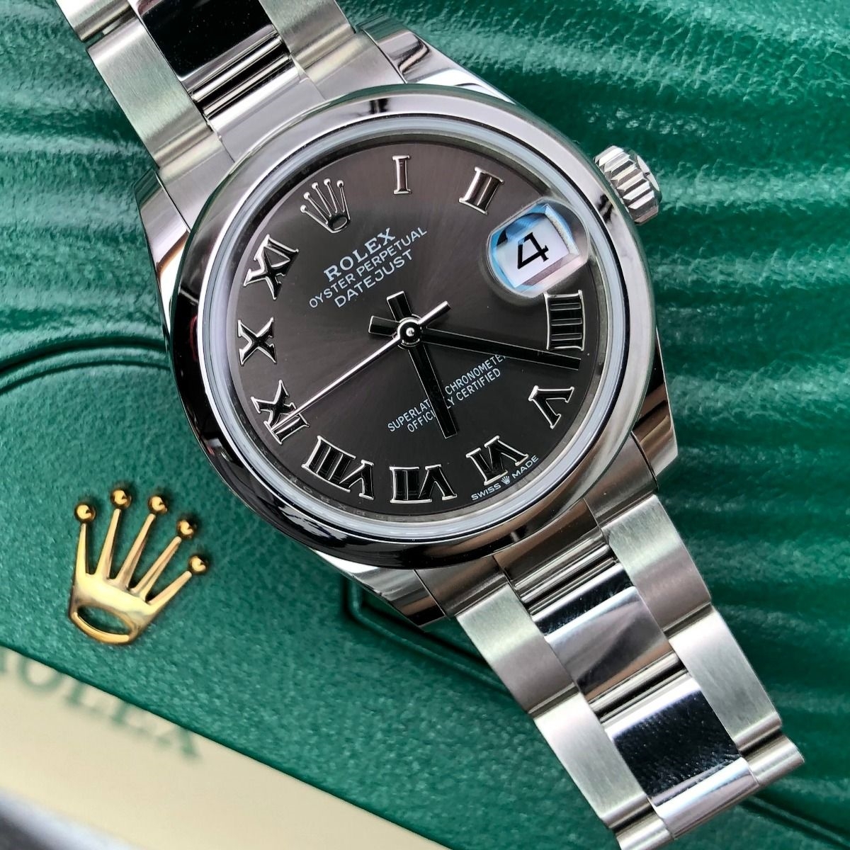 Rolex Datejust m278240-0015/0016 31mm  Dark Grey Roman Domed Bezel Oyster Oystersteel