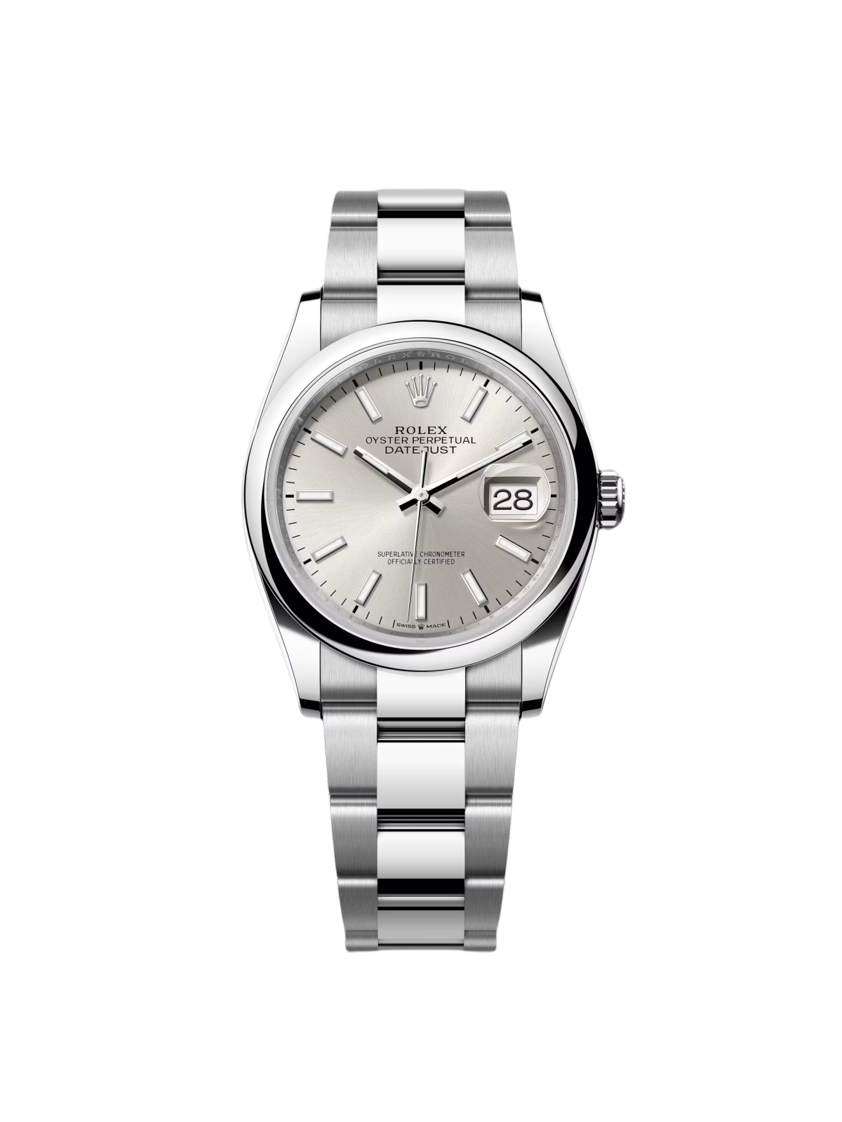 Rolex  Datejust 36mm 126200 Oyster Perpetual Silver Dial Jubilee Stainless Steel