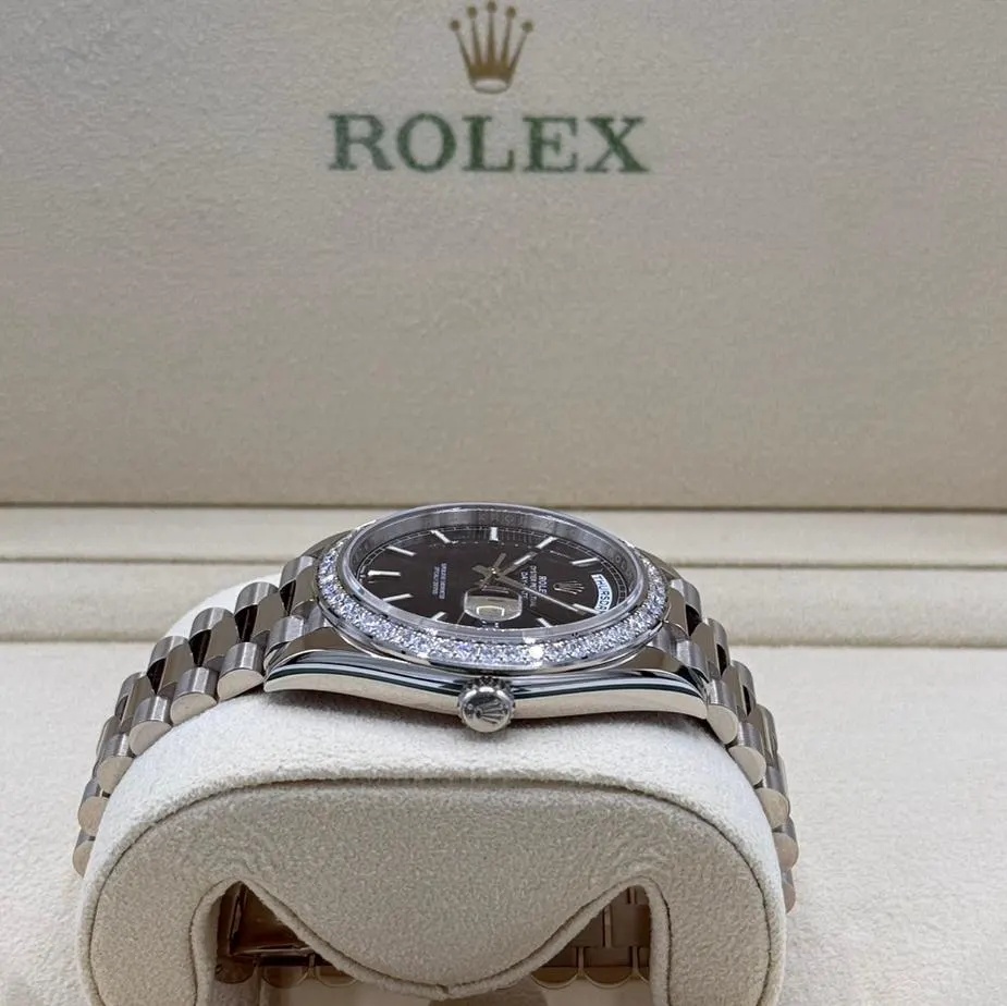 Rolex  Day-Date 40mm 228349RBR-0002 Bright Black Dial President Bracelet