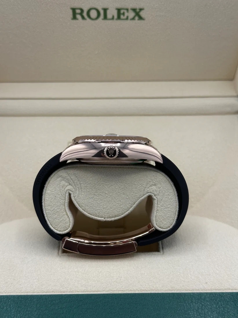 Rolex  Sky-Dweller 42mm Rose Gold Chocolate Dial Oysterflex - 336235