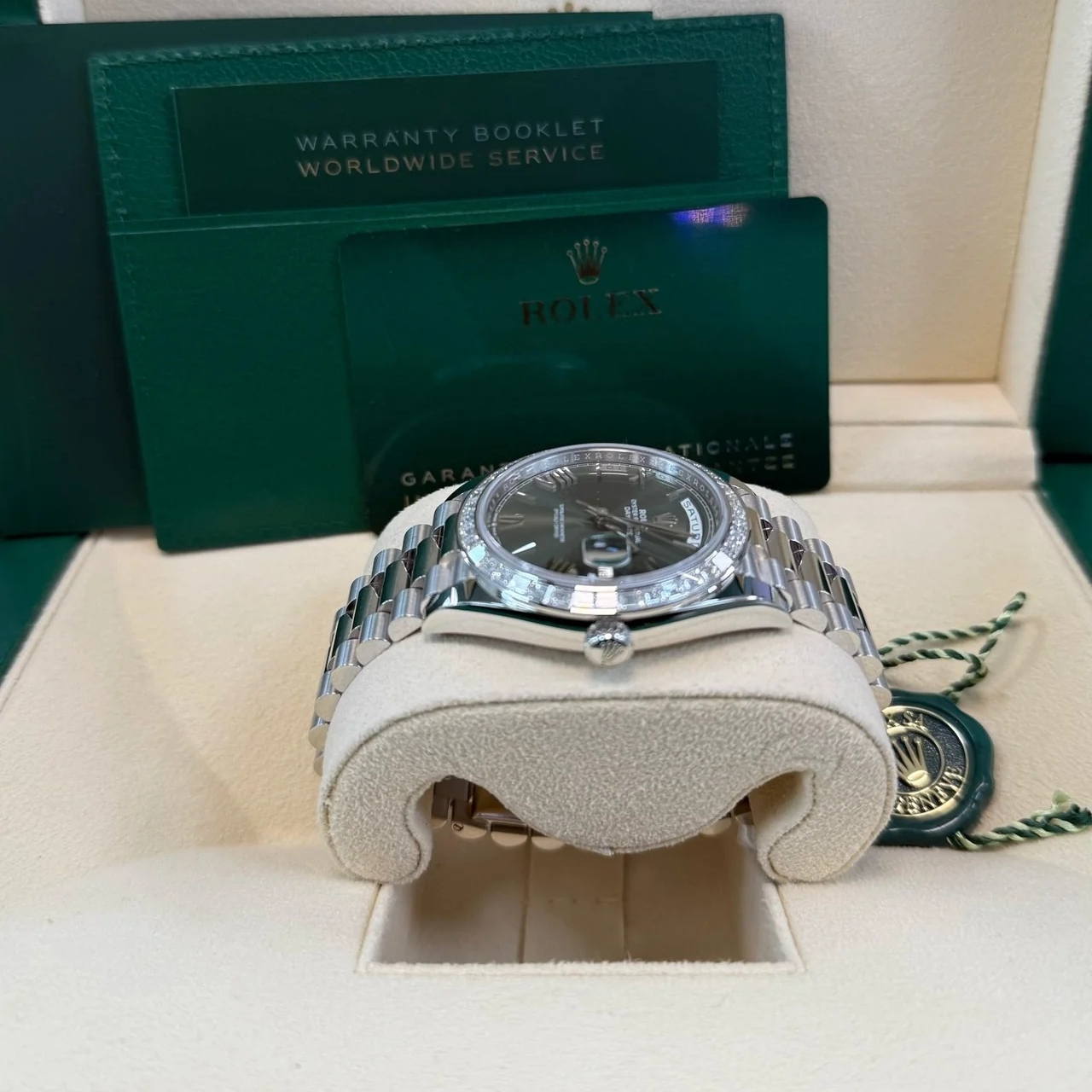 Rolex Day-Date 40mm 228396TBR-0020 Green Roman Dial