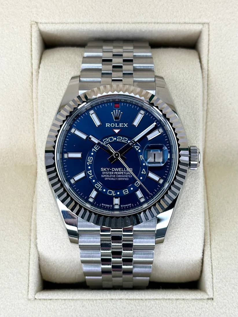 Rolex  Sky-Dweller 42mm 336934-0006 Stainless Steel Blue Dial Jubilee