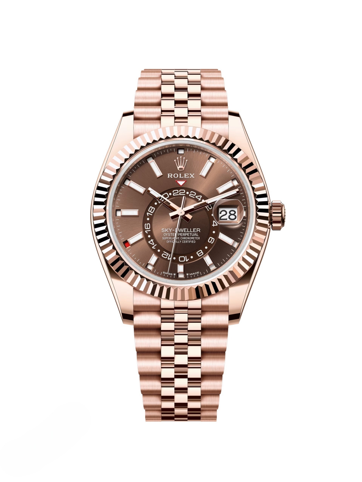 Rolex  Sky-Dweller 42mm 336935-0006 Rose Gold Chocolate Dial Jubilee