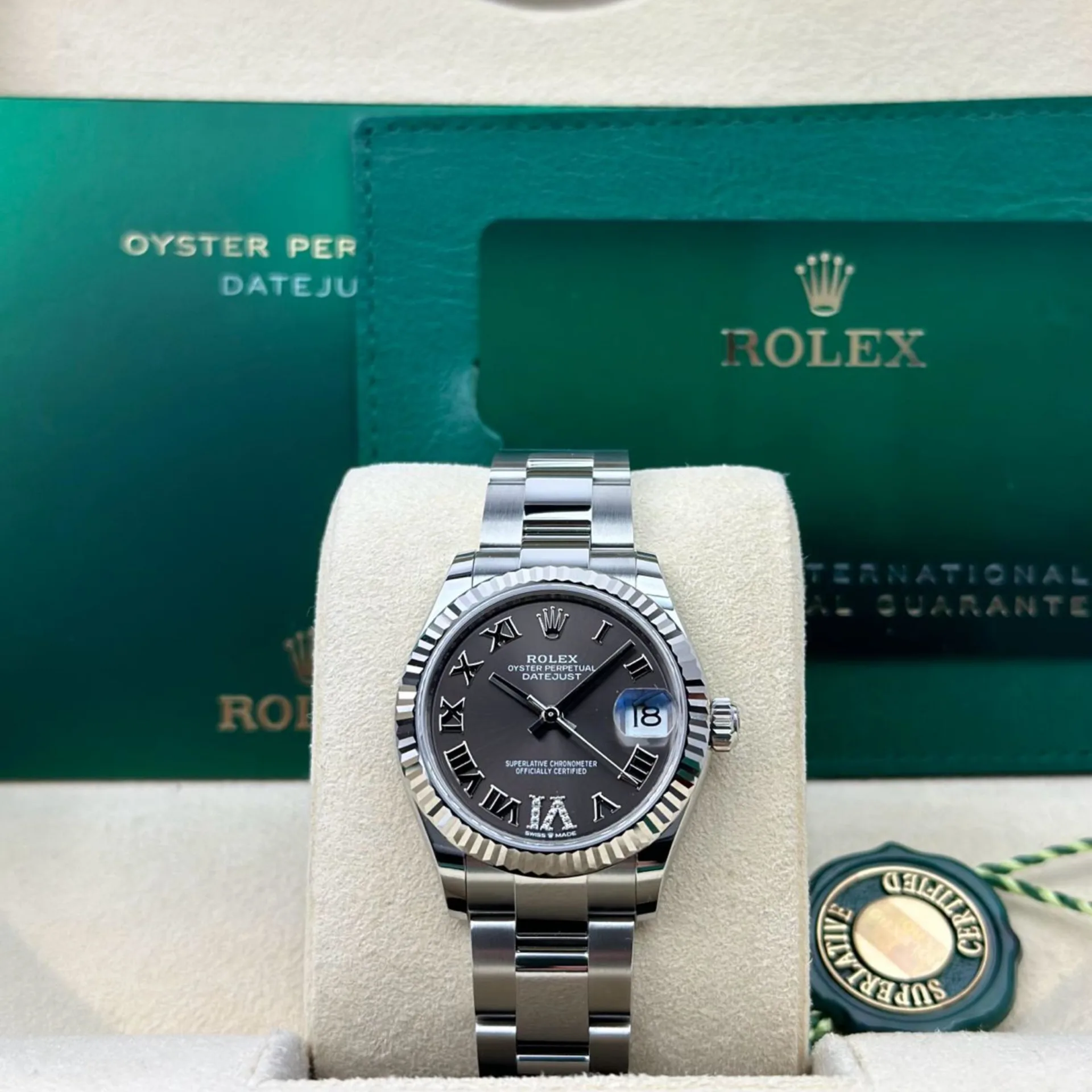 Rolex Datejust m278274-0027/0028 Dark Grey 31mm Dial Oyster Watch