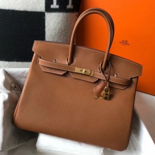 Hermes Birkin 35 bag women Calf Leather One Size Brown