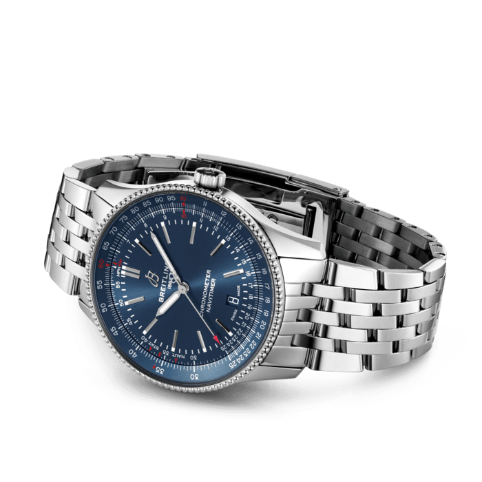 Breitling Navitimer Automatic 41mm Blue Dial Silver Steel Strap Men's Watch - A17326161C1A1
