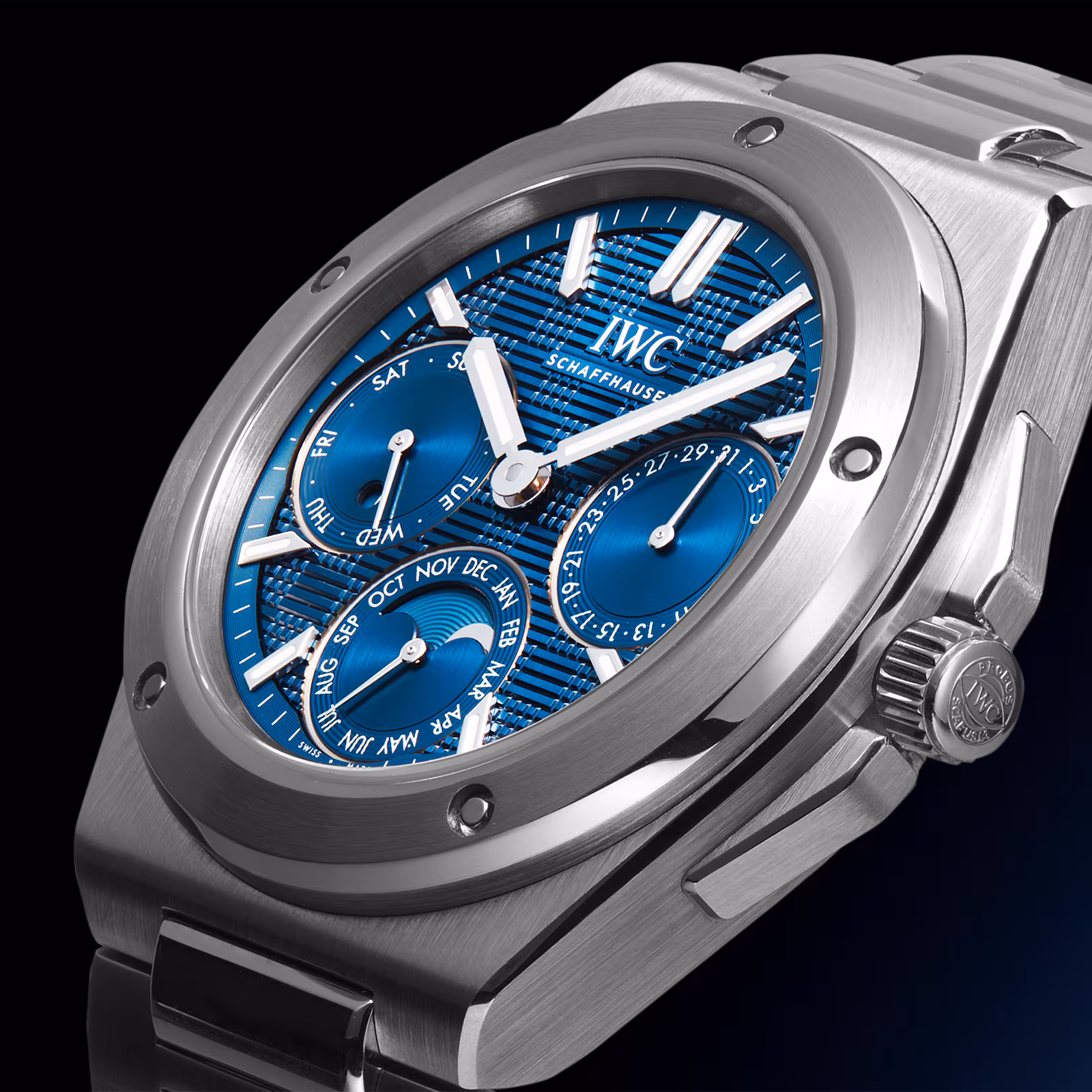 IWC Ingenieur Perpetual Calendar 41mm MensWatch Blue IW344903