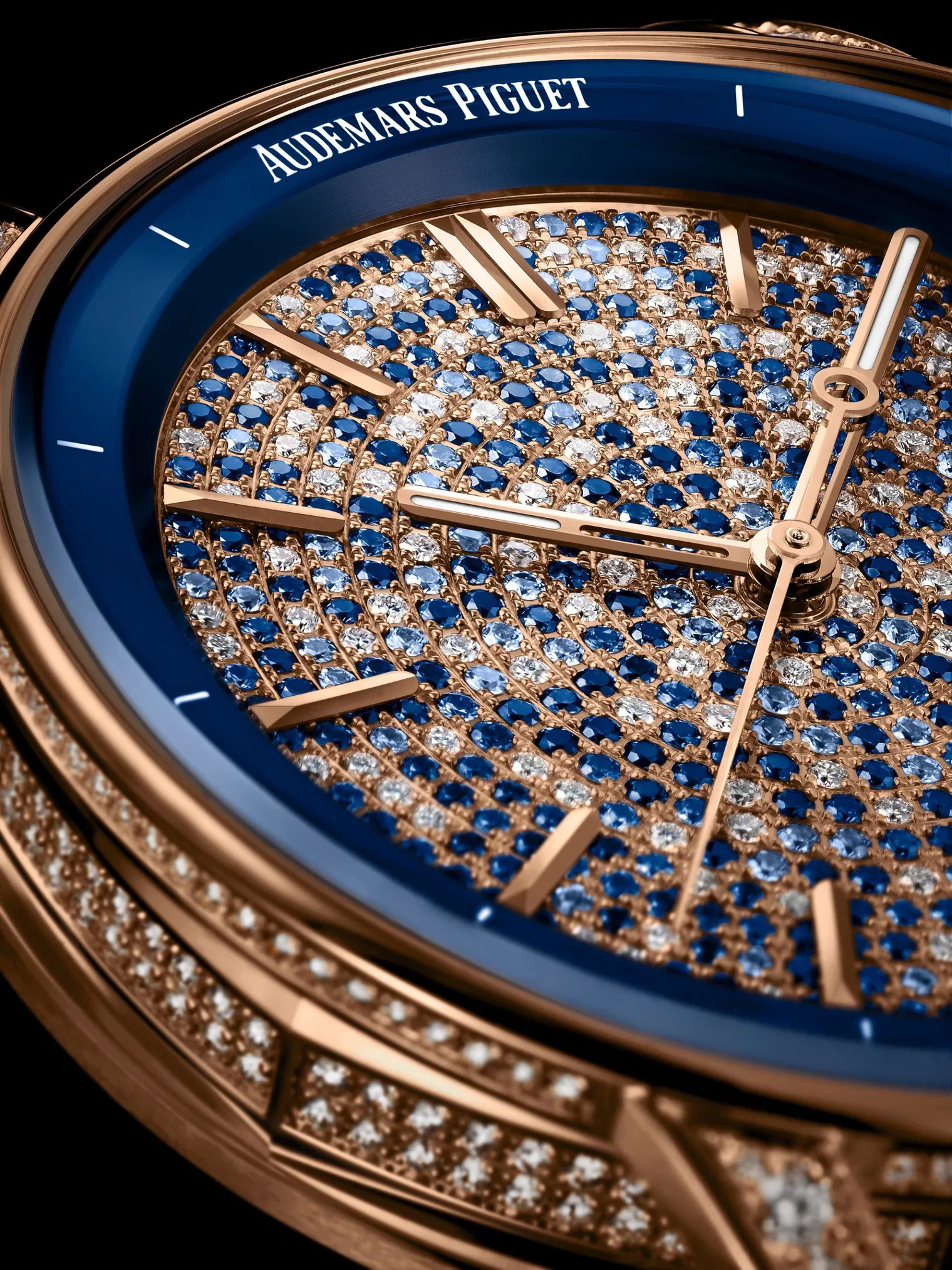 Audemars Piguet Code 11.59 Selfwinding Pink Gold Blue Sapphires & Diamond Dial 38 mm | 77410OR.ZZ.D343CR.01
