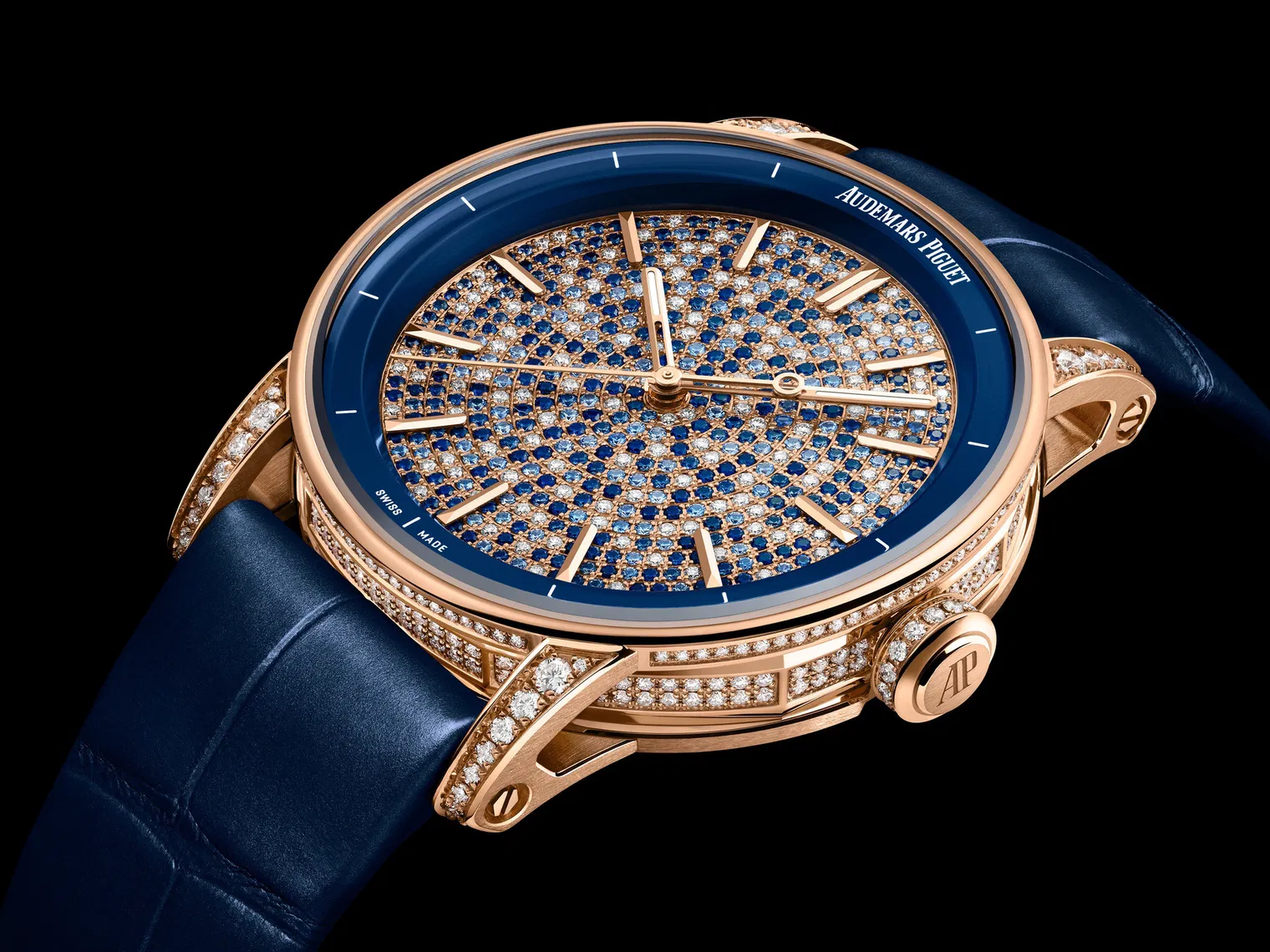 Audemars Piguet Code 11.59 Selfwinding Pink Gold Blue Sapphires & Diamond Dial 38 mm | 77410OR.ZZ.D343CR.01