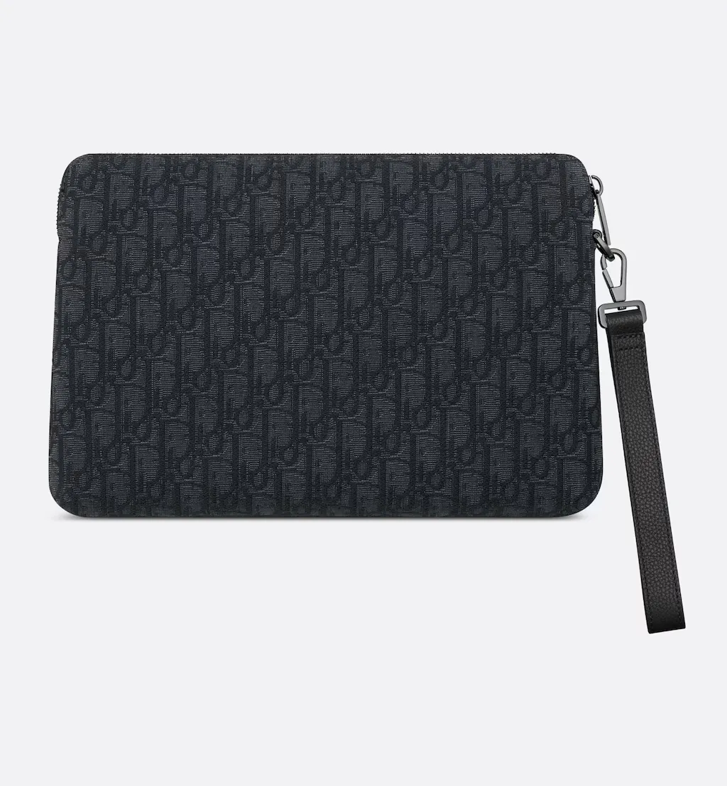 Pouch Black Oblique jacquard