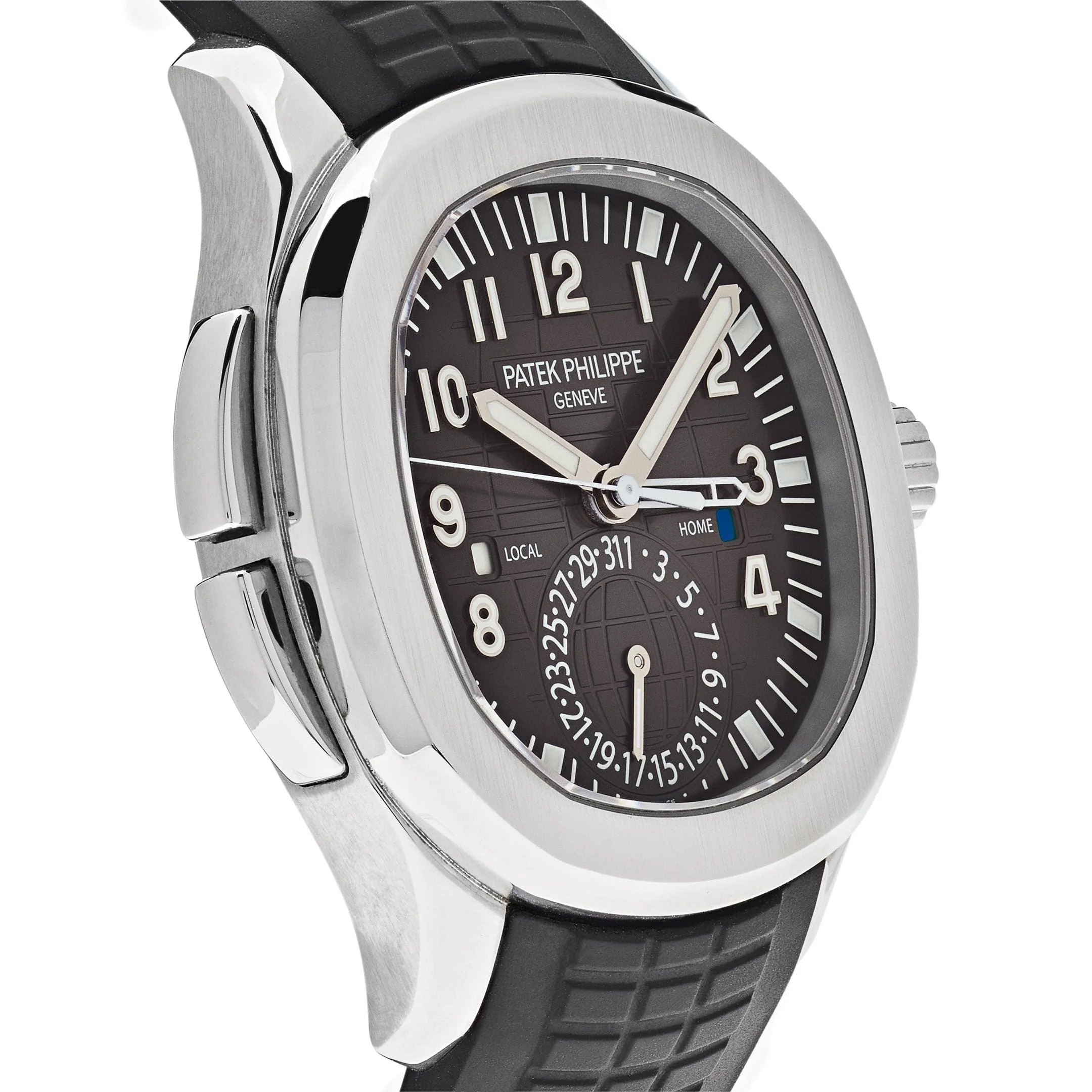 Patek Philippe Aquanaut Dual Time Black Dial Automatic Men's Watch 5164A-001