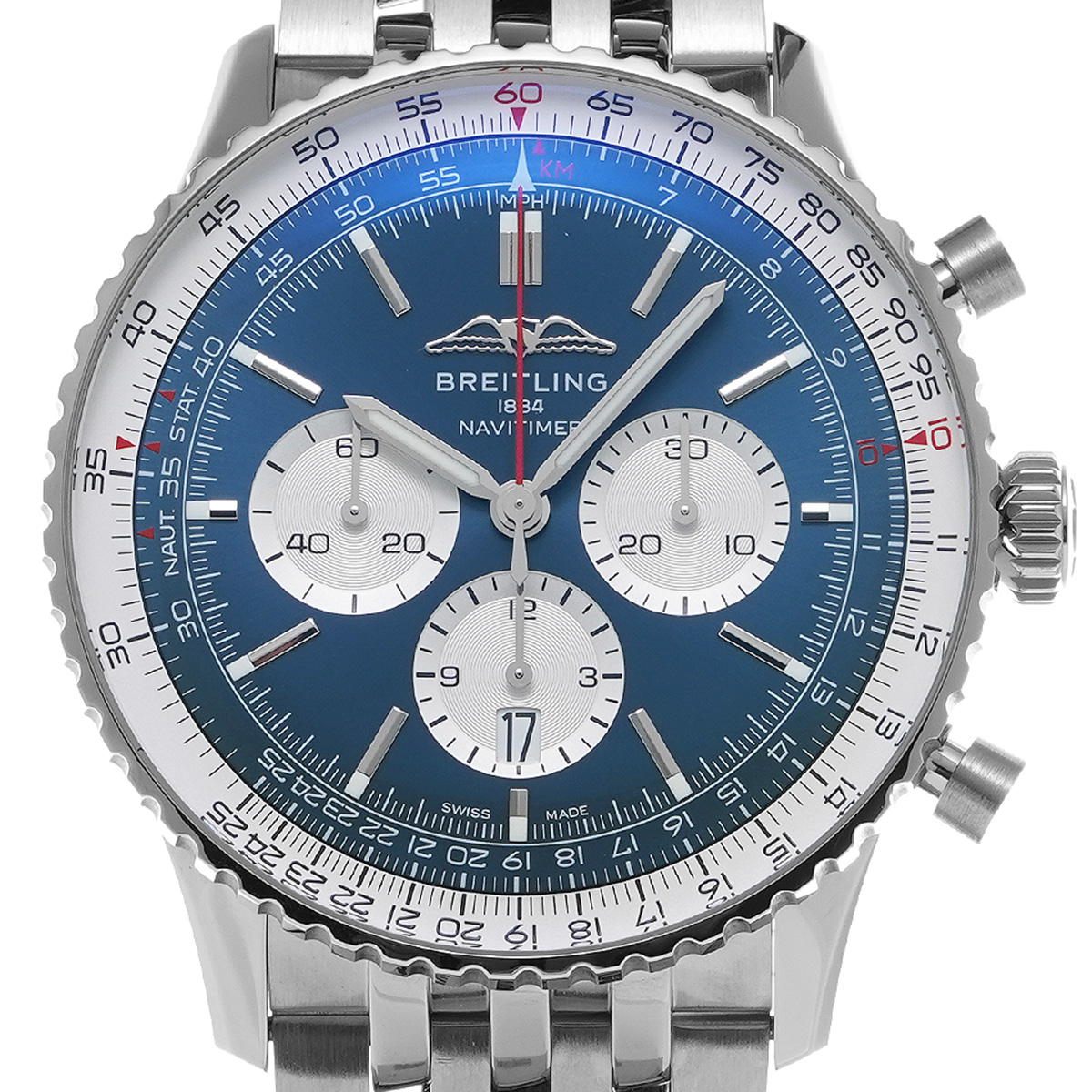 Breitling AB0137211C1A1 Navitimer B01 Blue Dial - Νew