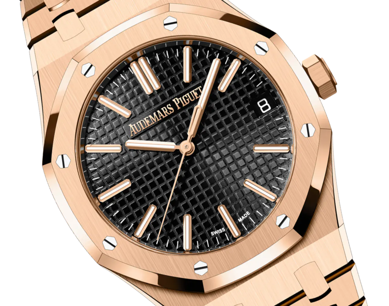 Audemars Piguet ROYAL OAK Pink Gold Black Dial 41mm 15510OR.OO.1320OR.04