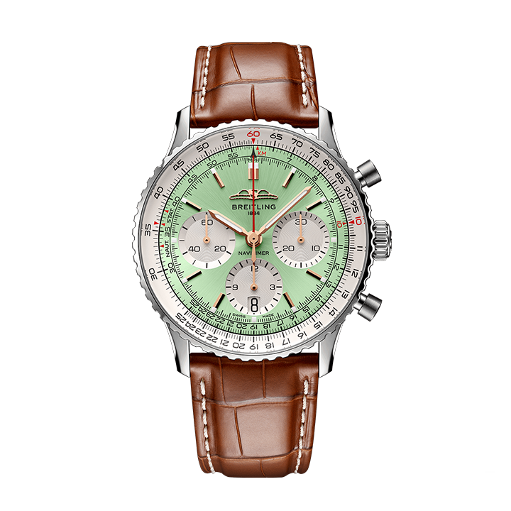 Breitling AB0139211L1P1 Navitimer B01 Green Dial - Νew