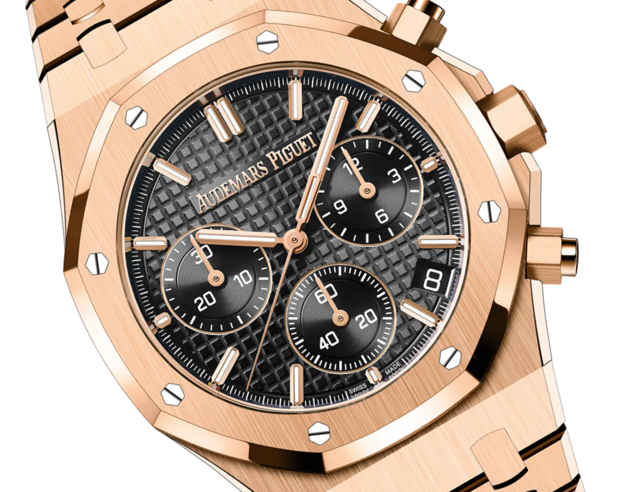 Audemars Piguet ROYAL OAK Pink Gold Black Dial CHRONOGRAPH 41mm 26240OR.OO.1320OR.06