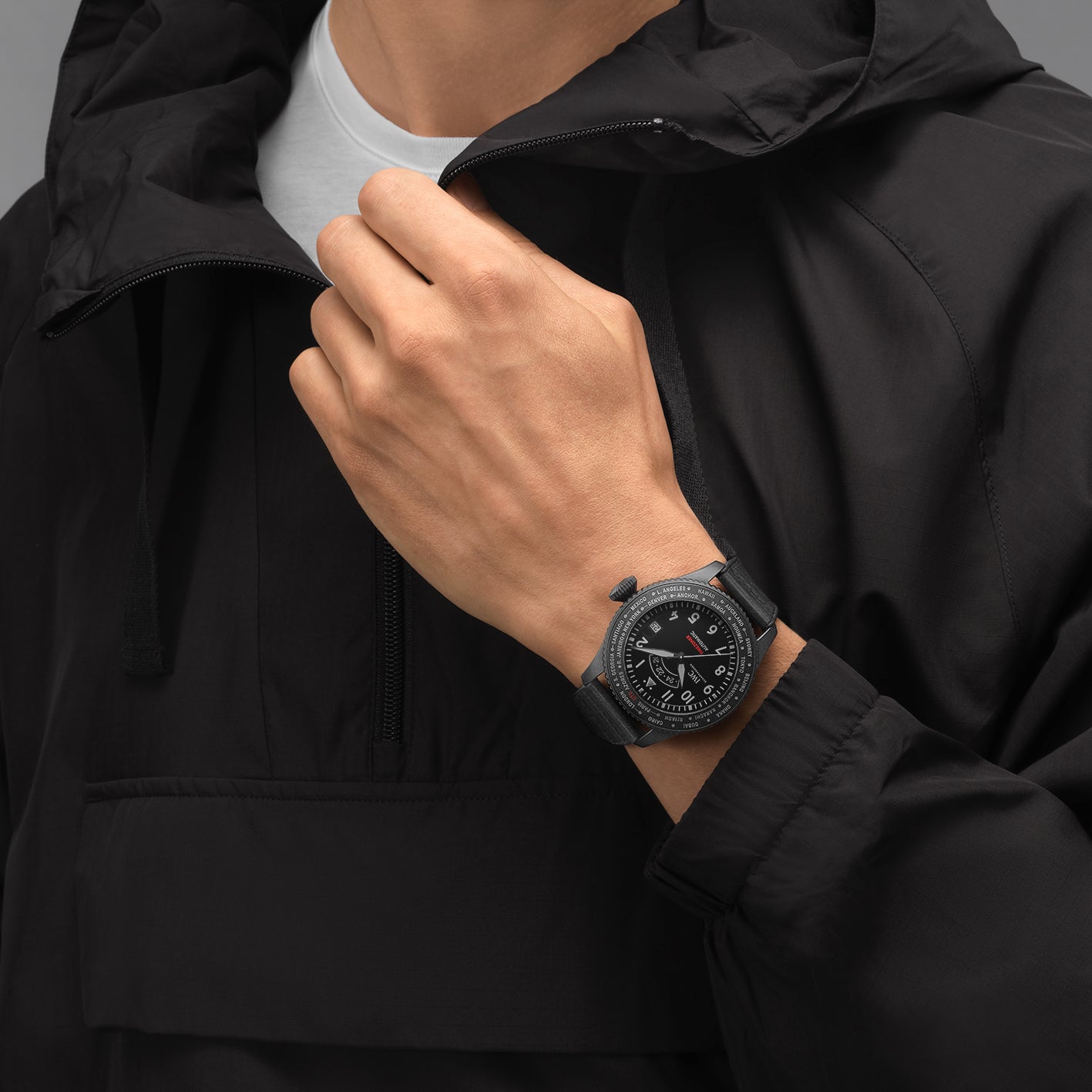 IWC Pilot's Timezoner Top Gun Ceratanium 46mm Mens Watch Black IW395505