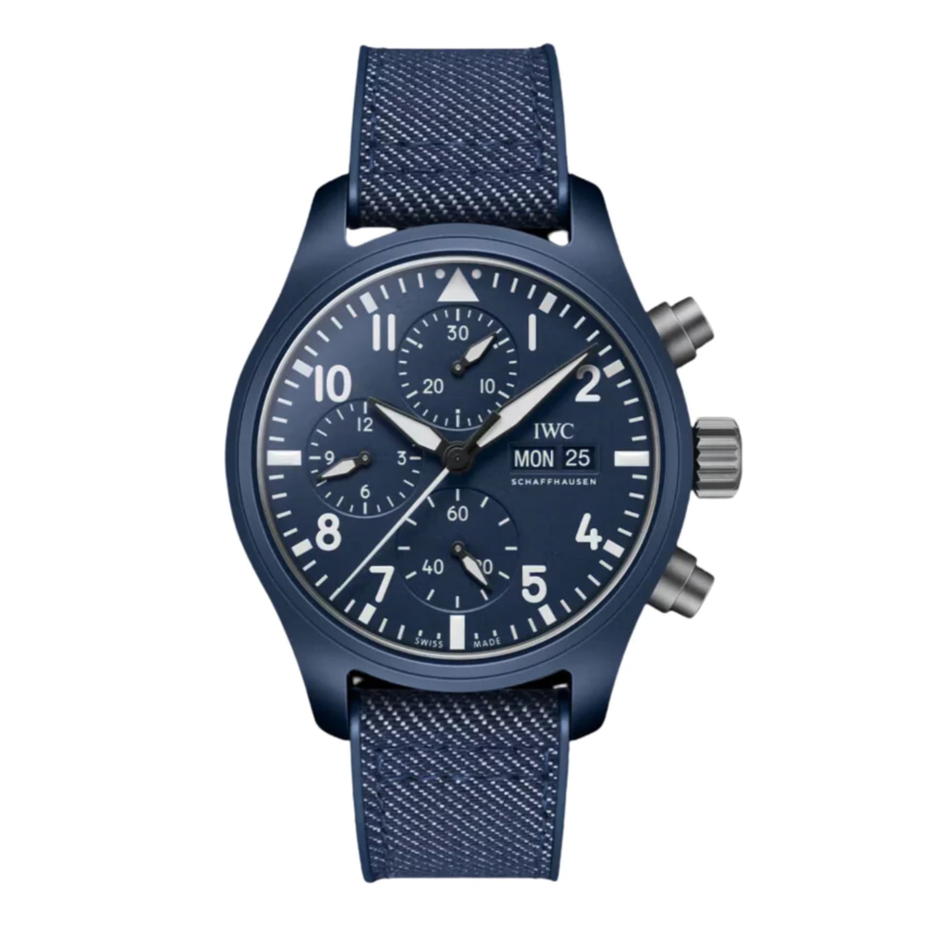 IWC Pilot Chronograph 41mm Top Gun Oceana 42mm Mens Watch Blue IW389404