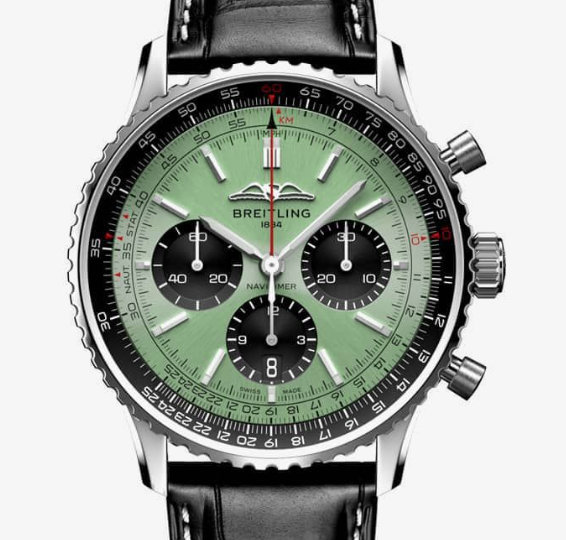 Breitling AB0138241L1P1 Navitimer B01 Green Dial - Νew