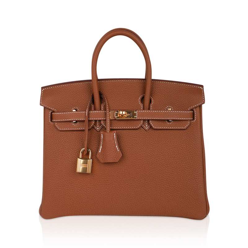 Birkin 25 Bag Gold Togo Leather Gold Hardware