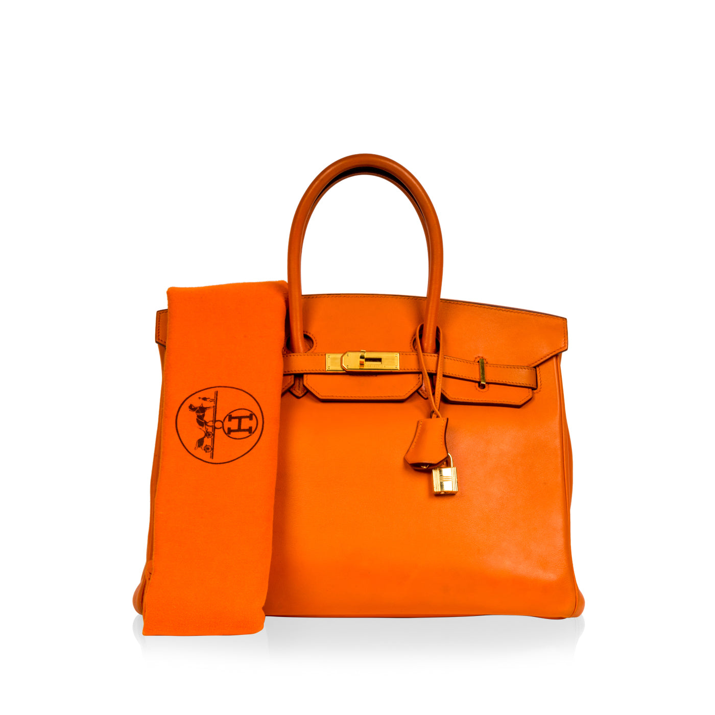 Hermes HM Bags Birkin 35 Orange Swift Luxury Bags