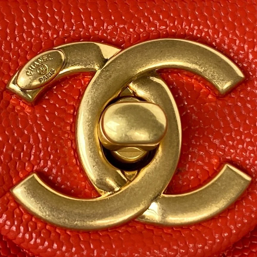 Chanel Mini Flap Bag With Top Handle Gold Hardware Red For Women, Women’s Handbags, Shoulder Bags 7.9in/20cm AS2431
