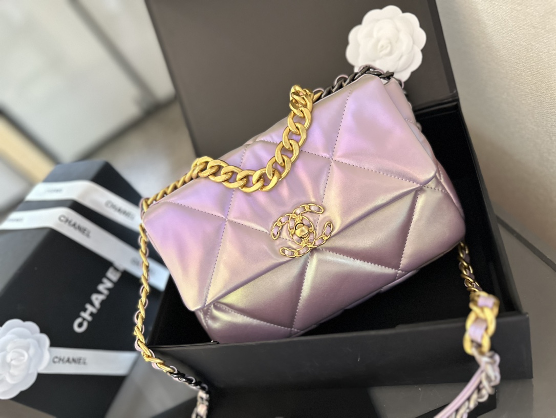 CLASSIC FLAP Small Medium Bag Silver Gold Reverse Hardw