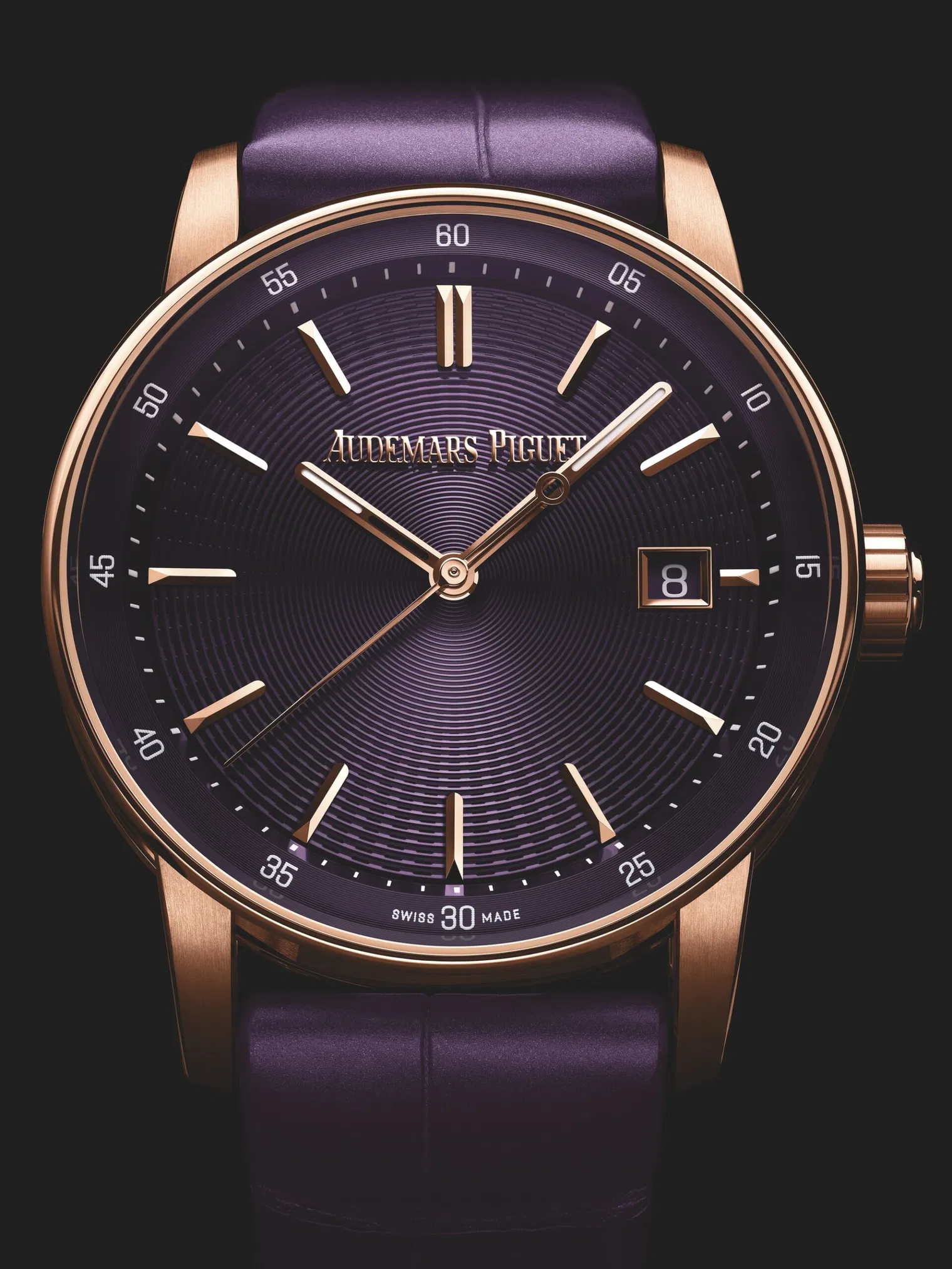 Audemars Piguet Code 11.59 Selfwinding 38mm Pink Rose Gold Purple Dial | 77410OR.OO.A623CR.01