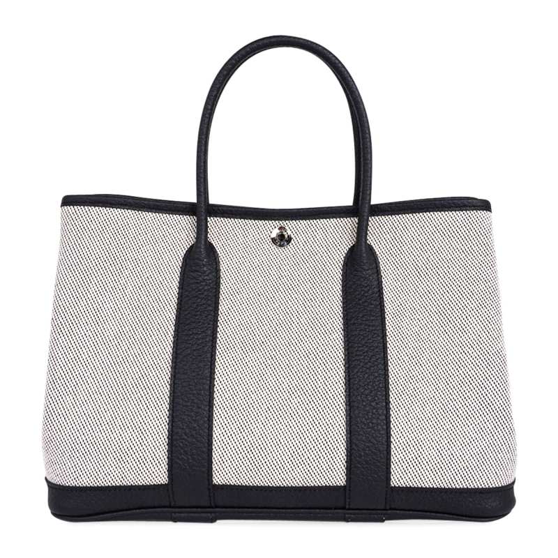 Bag Garden Party 30 Criss Cross Toile / Black Vache Country Leather