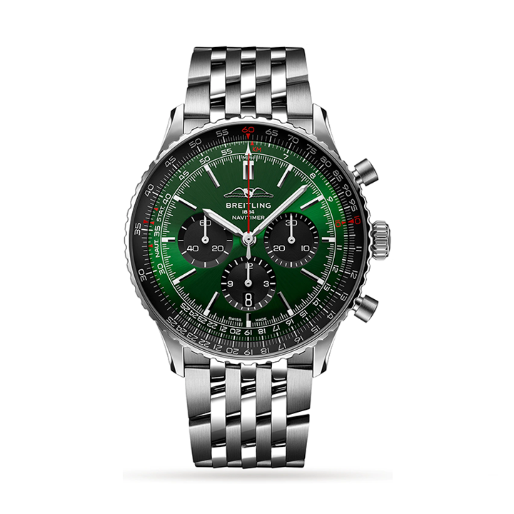 【VIP Advanced customized version】--Breitling AB0137241L1A1 Navitimer B01 Green Dial - Νew