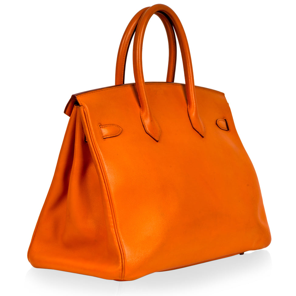 Hermes HM Bags Birkin 35 Orange Swift Luxury Bags