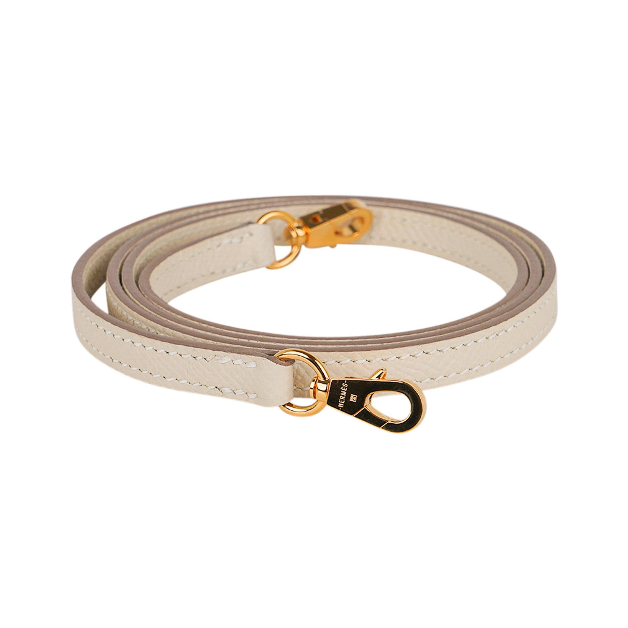 Kelly 28 Sellier Bag Craie Epsom Leather Gold Hardware