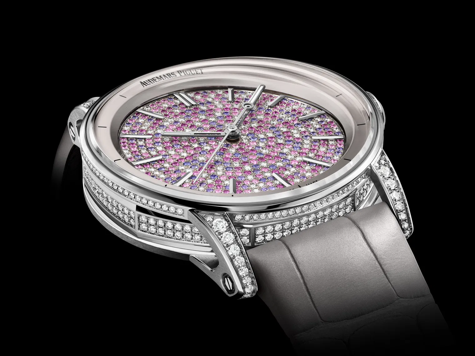 Audemars Piguet Code 11.59 Selfwinding White Gold 38 mm Pink Sapphires & Diamond Dial | 77410BC.ZZ.D132CR.01