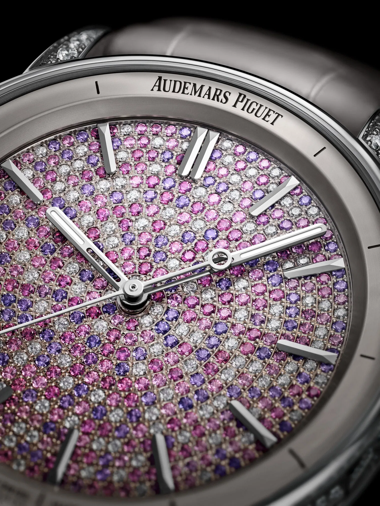 Audemars Piguet Code 11.59 Selfwinding White Gold 38 mm Pink Sapphires & Diamond Dial | 77410BC.ZZ.D132CR.01