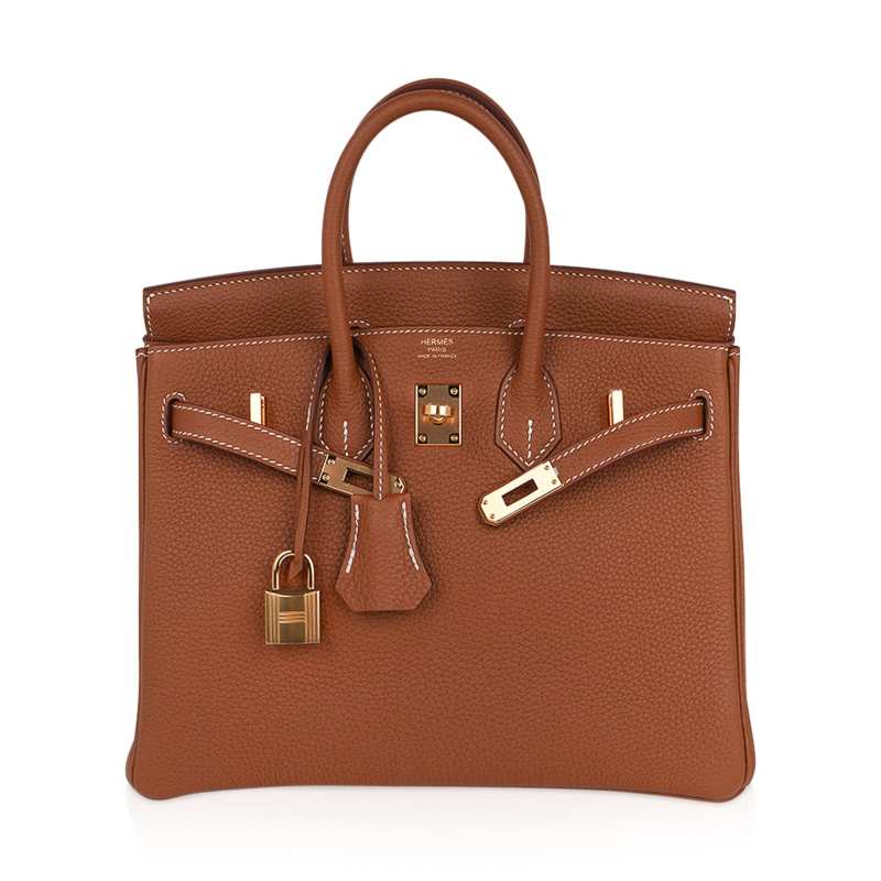Birkin 25 Bag Gold Togo Leather Gold Hardware