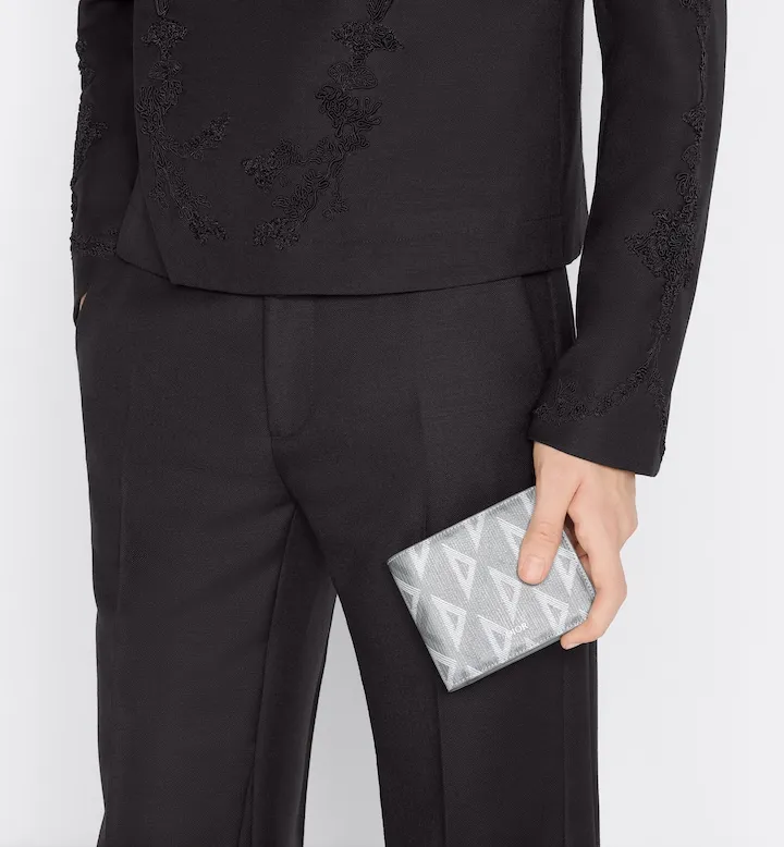 Bifold Wallet Gray CD Diamond Canvas