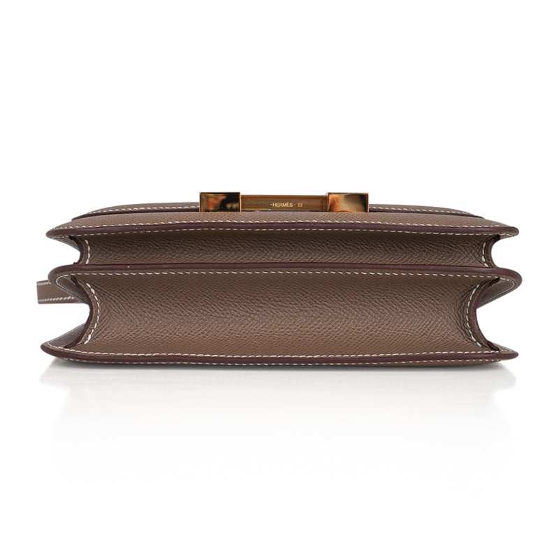 Constance Mini 18 Bag Etoupe Gold Hardware Epsom Leather
