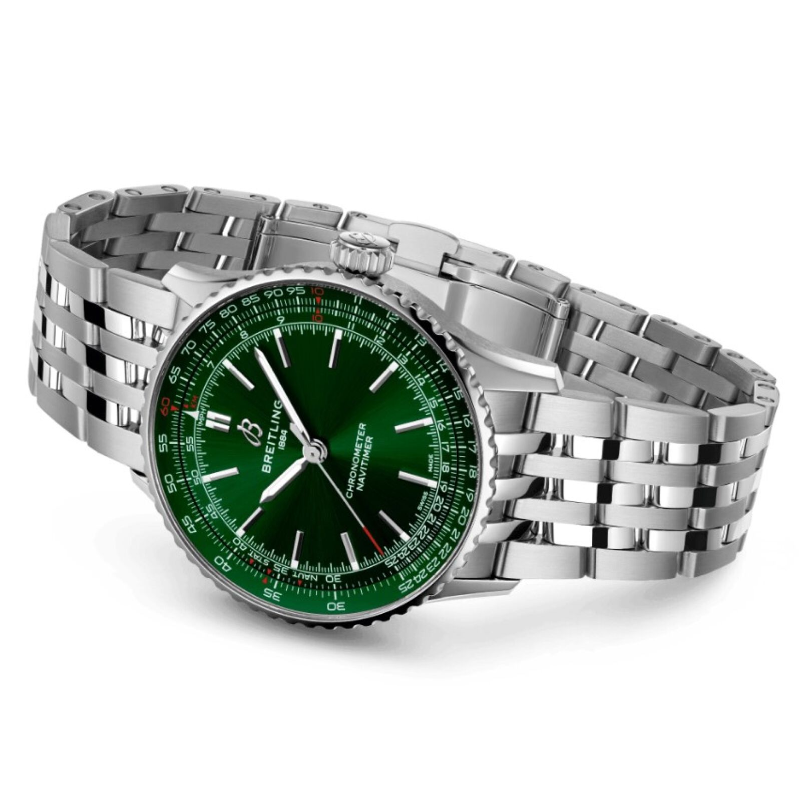 【2024 Hot Sale】Breitling A17329371L1A1 Navitimer Automatic Green Dial Watch