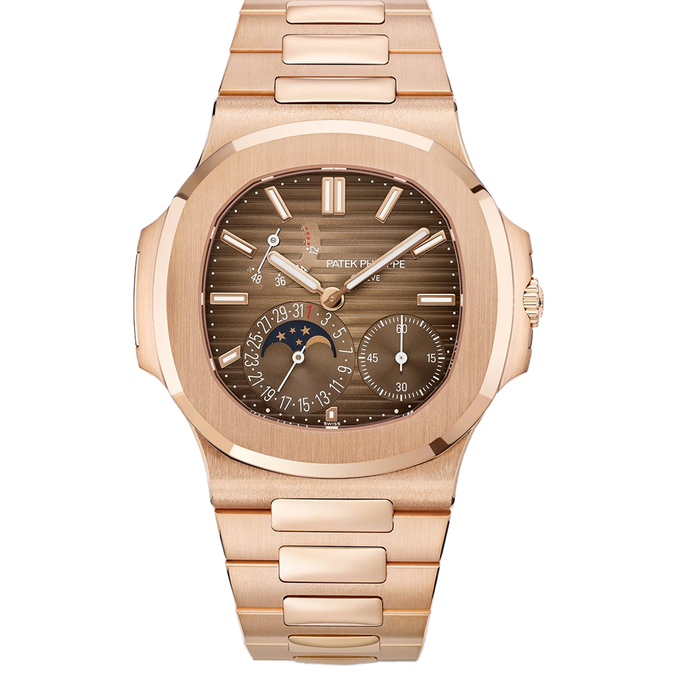 Patek Philippe Nautilus Moon Phase Rose Gold Watch 5712/1R-001 5712/1R