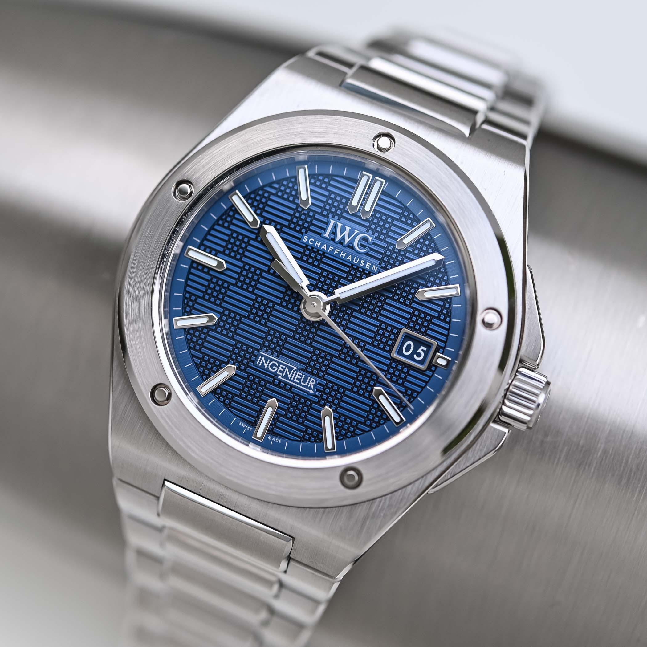 IWC Ingenieur Perpetual Calendar 41mm MensWatch Blue IW328907