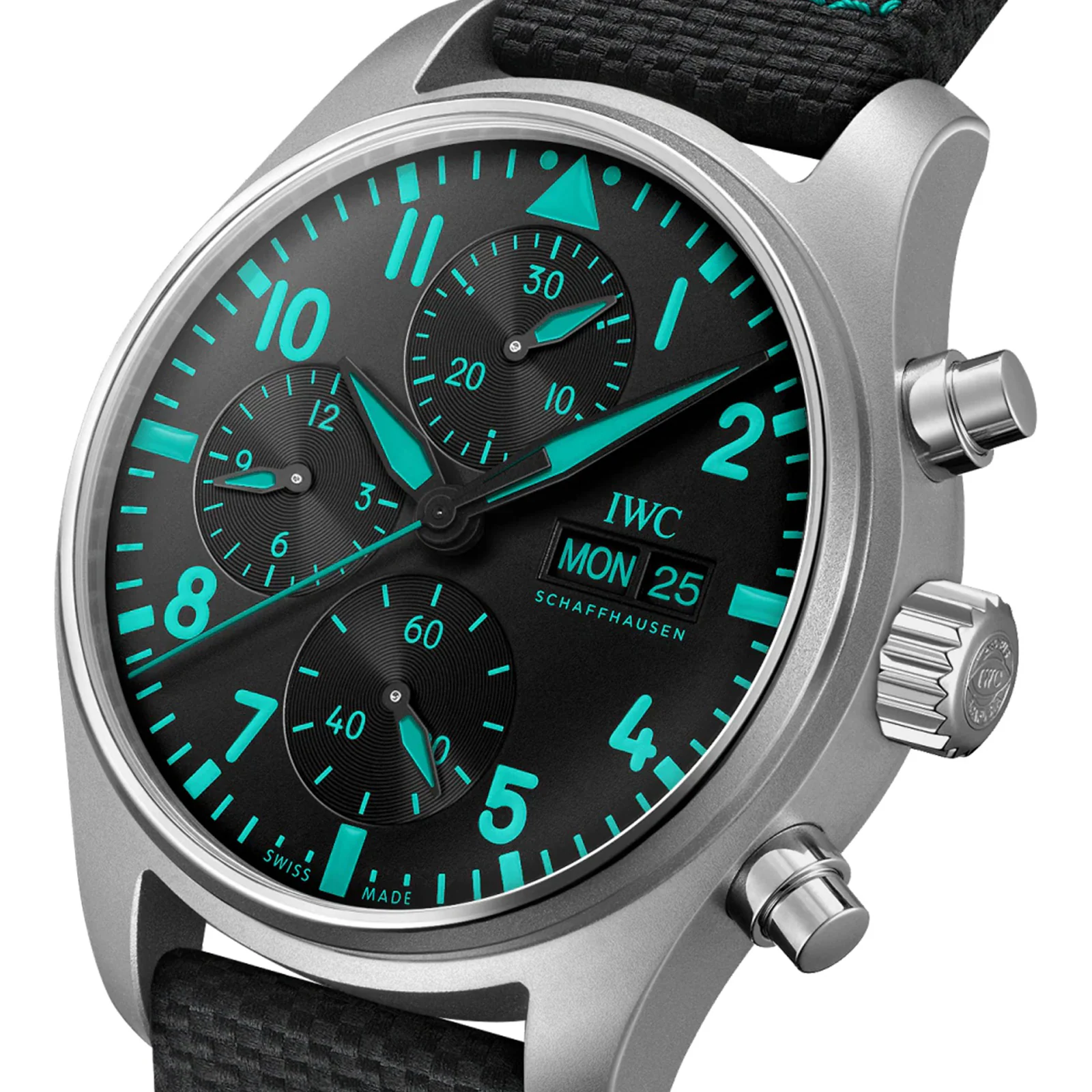 IWC Pilot Chronograph Mercedes - AMG Petronas Formula One Team 41mm Mens Watch Black IW388108