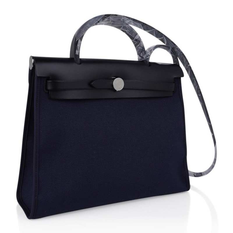 Herbag Zip Navy on Black 31 Militaire Canvas / Vache Hunter Leather