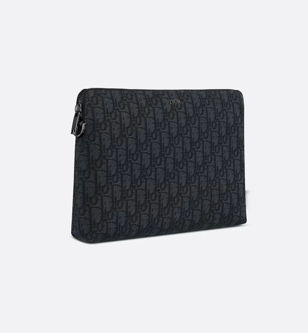 Pouch Black Oblique jacquard