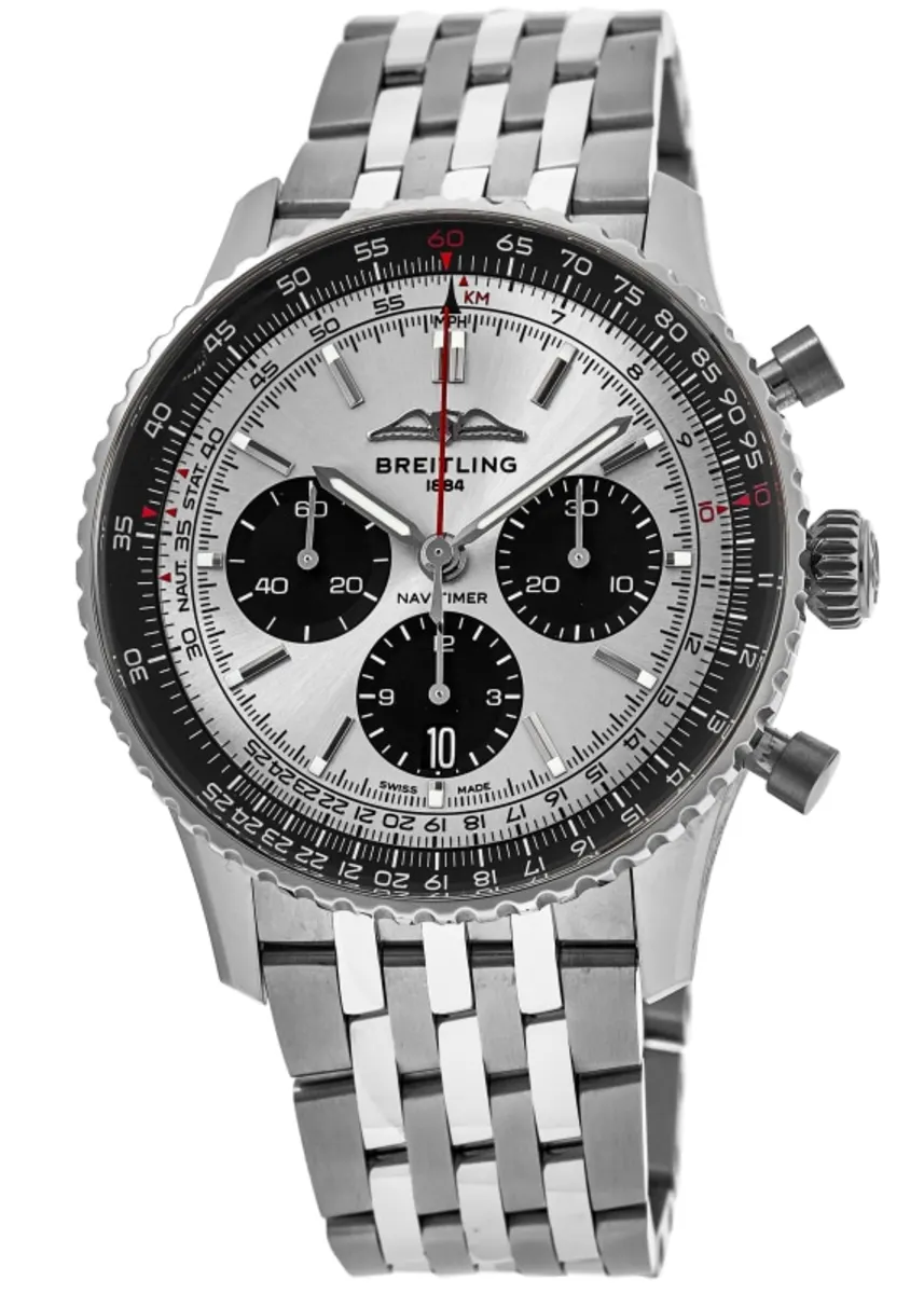 Breitling AB0138241G1A1 Navitimer B01 Silver Dial - Νew