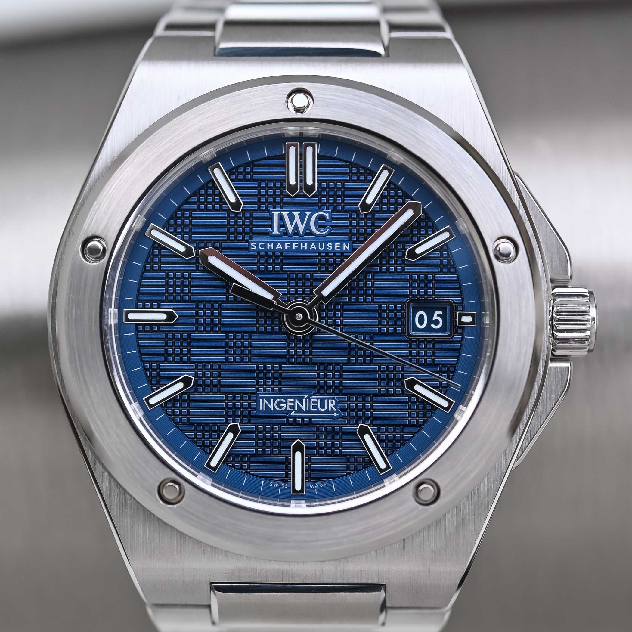 IWC Ingenieur Perpetual Calendar 41mm MensWatch Blue IW328907