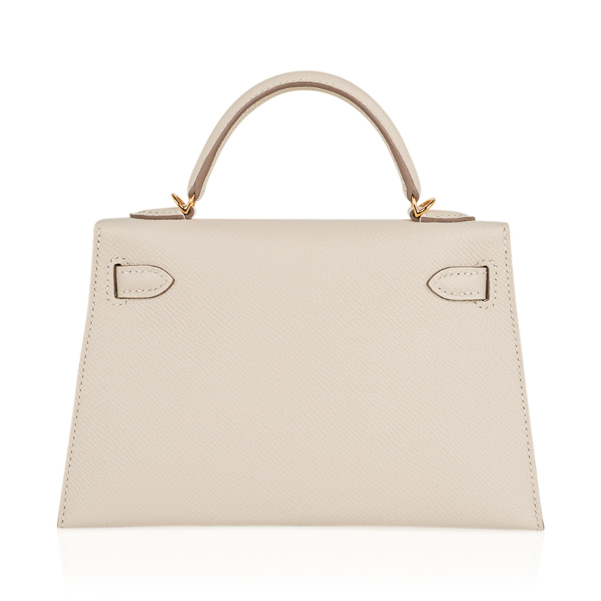 Kelly 28 Sellier Bag Craie Epsom Leather Gold Hardware