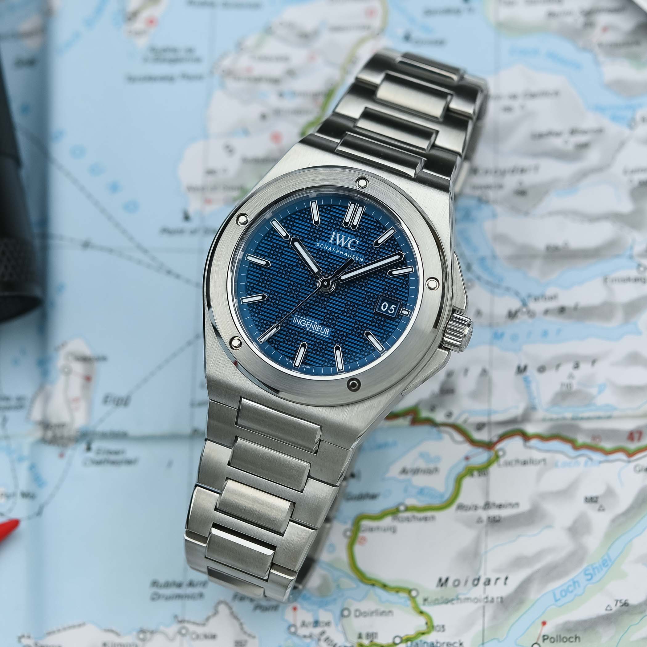 IWC Ingenieur Perpetual Calendar 41mm MensWatch Blue IW328907