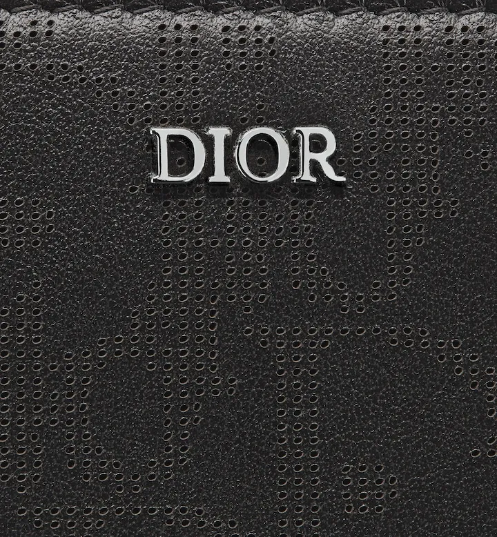 Zipped Long Wallet  Black Oblique Galaxy Leather