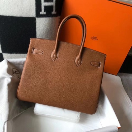 Hermes Birkin 35 bag women Calf Leather One Size Brown