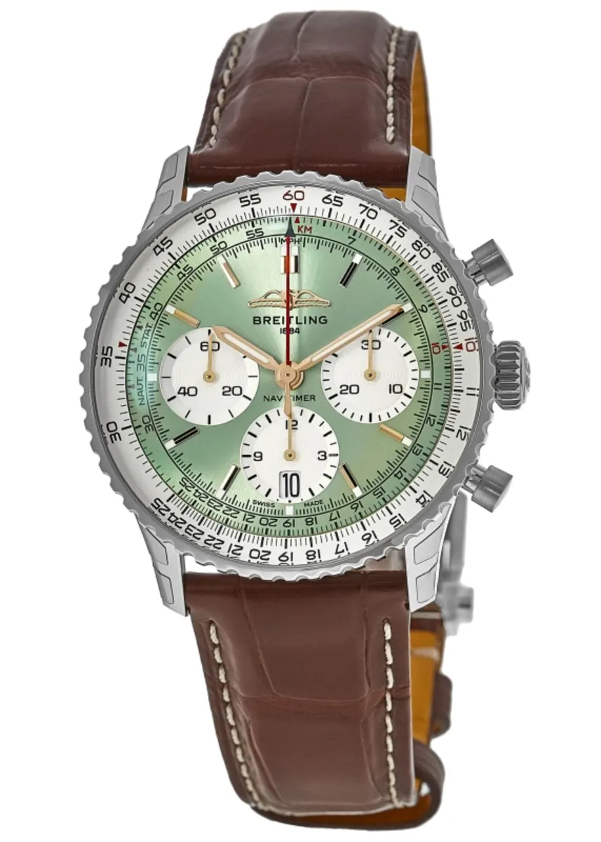 Breitling AB0139211L1P1 Navitimer B01 Green Dial - Νew