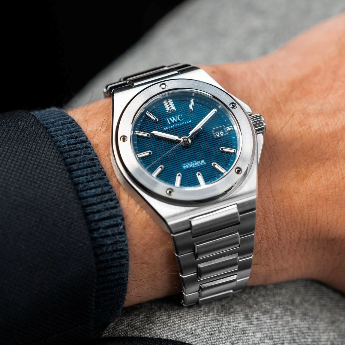 IWC Ingenieur Perpetual Calendar 41mm MensWatch Blue IW328907